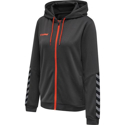 Hummel Hmlauthentic Poly Zip Hoodie Woman - asphalt (Grösse: XS) von Hummel