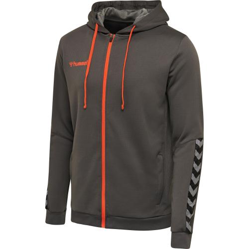 Hummel Hmlauthentic Poly Zip Hoodie - asphalt (Grösse: S) von Hummel