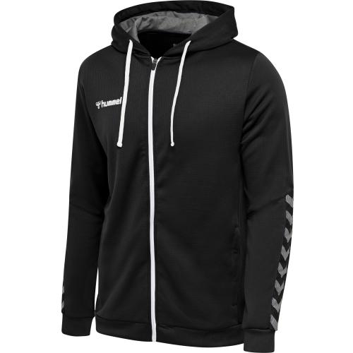Hummel Hmlauthentic Poly Zip Hoodie - black/white (Grösse: 2XL) von Hummel