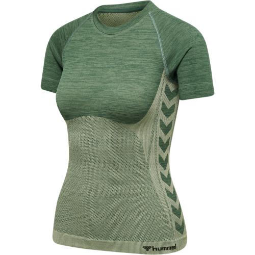 Hummel Hmlclea Seamless Tight T-Shirt - laurel wreath/lily pad melange (Grösse: S) von Hummel