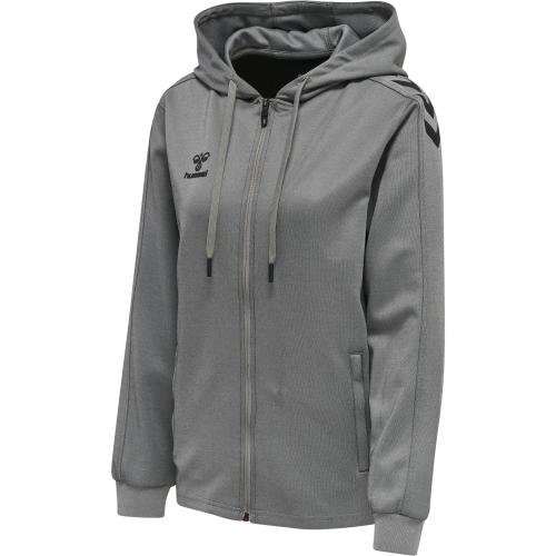 Hummel Hmlcore Xk Poly Zip Hood Sweat Woman - grey melange (Grösse: XL) von Hummel