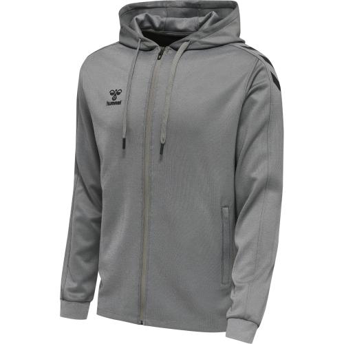 Hummel Hmlcore Xk Poly Zip Hood Sweat - grey melange (Grösse: 2XL) von Hummel