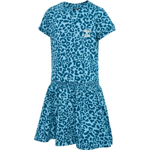 Hummel Hmlflowy Aop Dress S/S - blue coral (Grösse: 110) von Hummel