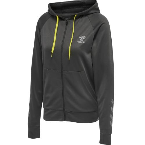 Hummel Hmlgg12 Action Zip Hoodie Woman - forged iron (Grösse: M) von Hummel