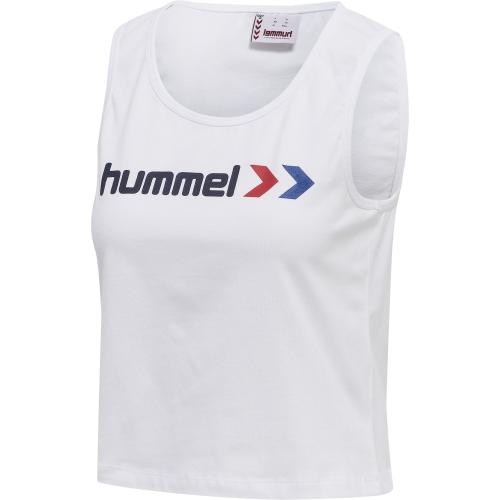 Hummel Hmlic Texas Cropped Tanktop - white/peacoat (Grösse: L) von Hummel