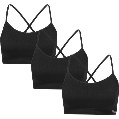 Hummel Hmljuno 3 Pack Seamless Bra - black (Grösse: XS) von Hummel