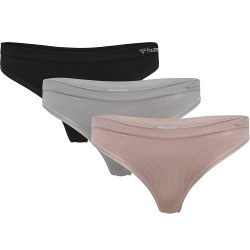 Hummel Hmljuno 3-Pack Seamless Thong - ash rose/black/paloma (Grösse: XS) von Hummel