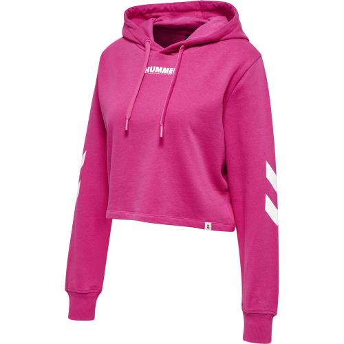 Hummel Hmllegacy Woman Cropped Hoodie - raspberry rose (Grösse: L) von Hummel