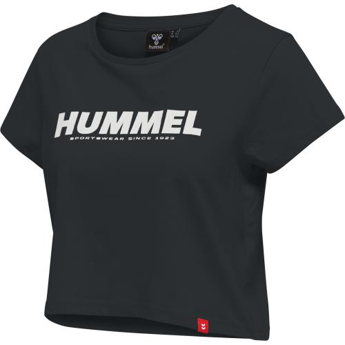 Hummel Hmllegacy Woman Cropped T-Shirt - black (Grösse: S) von Hummel