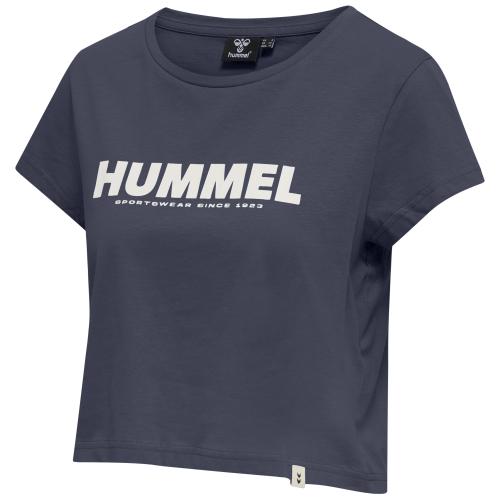 Hummel Hmllegacy Woman Cropped T-Shirt - blue nights (Grösse: L) von Hummel