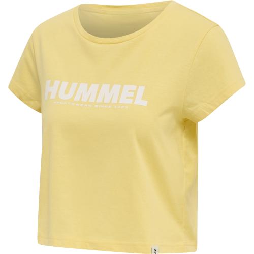 Hummel Hmllegacy Woman Cropped T-Shirt - golden haze (Grösse: XS) von Hummel