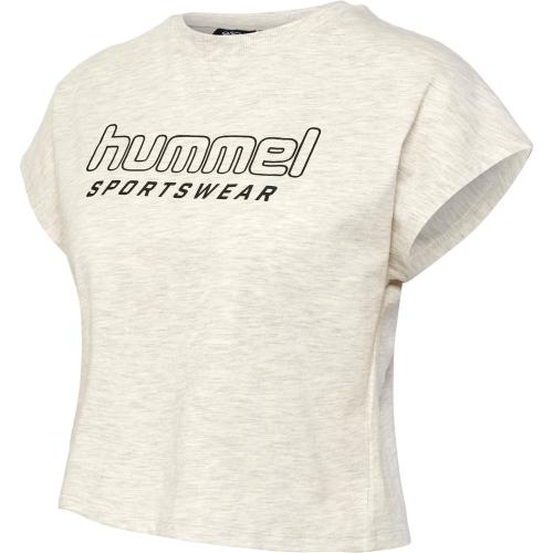 Hummel Hmllgc June Cropped T-Shirt - tofu melange (Grösse: L) von Hummel