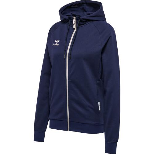 Hummel Hmlmove Grid Cot. Zip Hoodie Woman - marine (Grösse: 2XL) von Hummel