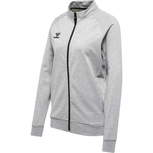 Hummel Hmlmove Grid Cot. Zip Jacket Woman - grey melange (Grösse: XS) von Hummel