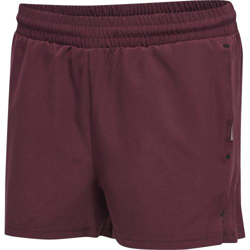 Hummel Hmlmove Grid Woven Shorts Woman - grape wine (Grösse: 2XL) von Hummel