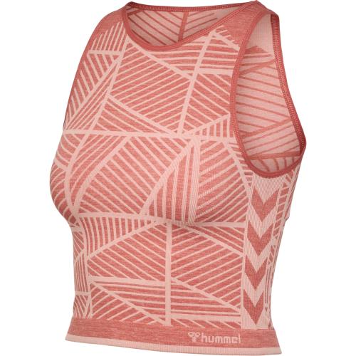 Hummel Hmlmt Energy Seamless Crop Top - withered rose/rose tan melange (Grösse: L) von Hummel