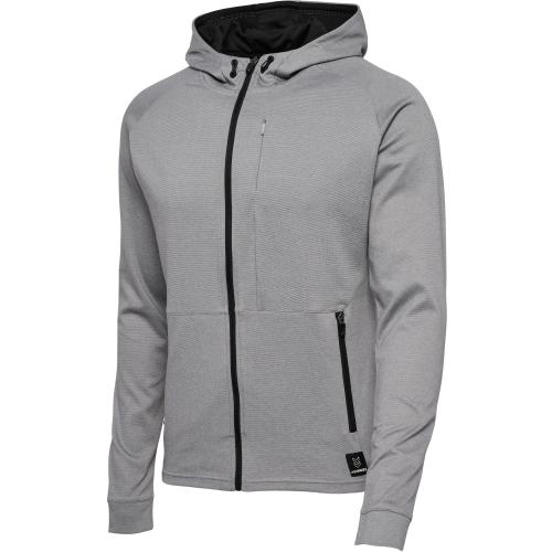 Hummel Hmlmt Interval Zip Hoodie - grey melange (Grösse: S) von Hummel