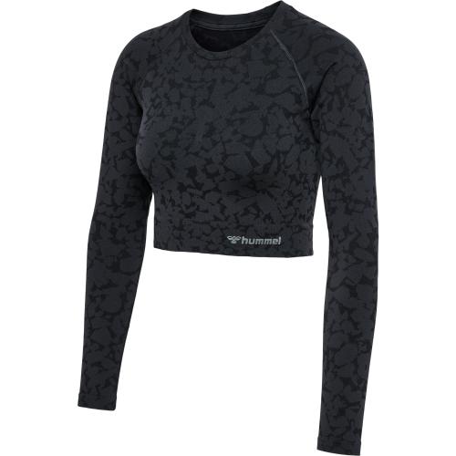 Hummel Hmlmt Pi Seamless Crop T-Shirt L/S - black (Grösse: M) von Hummel