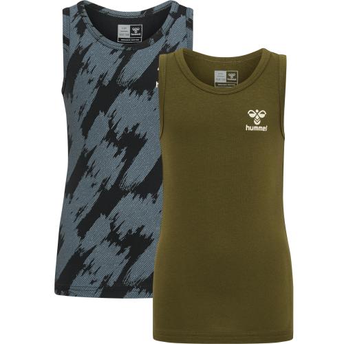 Hummel Hmlnolan Tank Top 2-Pack - dark olive (Grösse: 134/140) von Hummel