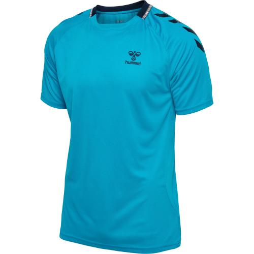 Hummel Hmlongrid Poly Jersey S/S - atomic blue/marine (Grösse: 2XL) von Hummel