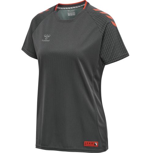 Hummel Hmlpro Grid Training Jersey S/S Wo - forged iron/quiet shade (Grösse: S) von Hummel