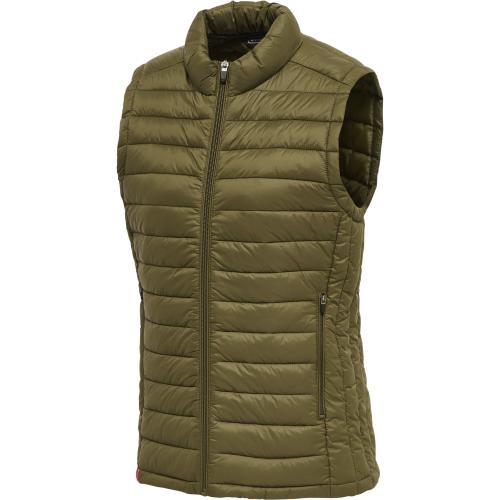 Hummel Hmlred Quilted Waistcoat Woman - dark olive (Grösse: 2XL) von Hummel