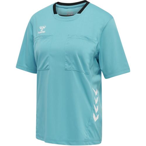 Hummel Hmlreferee Chevron Wo Jersey S/S - scuba blue (Grösse: M) von Hummel