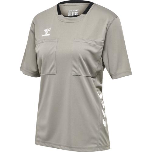 Hummel Hmlreferee Chevron Wo Jersey S/S - steeple gray (Grösse: M) von Hummel