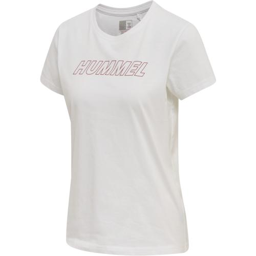 Hummel Hmlte Cali Cotton T-Shirt - white/withered rose (Grösse: L) von Hummel