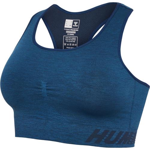 Hummel Hmlte Curve Seamless Sports Bra - insignia blue melange (Grösse: 3XL) von Hummel