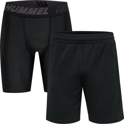 Hummel Hmlte Topaz 2-Pack Shorts Set - black/black (Grösse: M) von Hummel