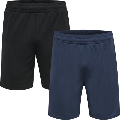 Hummel Hmlte Topaz 2-Pack Shorts - black/insigina blue (Grösse: XL) von Hummel
