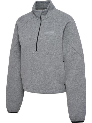 Hummel Hmltech Fleece Women Boxy Half Zip - grey melange (Grösse: XS) von Hummel