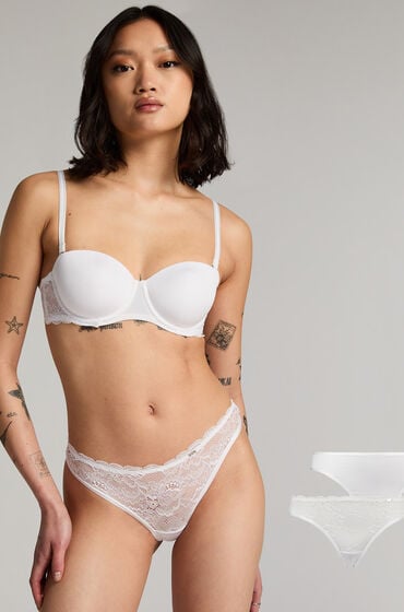 Hunkemöller 2er-Pack Strings Angie Weiß Hunkemöller 2er-Pack Strings Angie Weiß von Hunkemöller