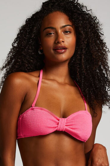 Hunkemöller Bandeau Bikini Top Crinkle Rose von Hunkemöller