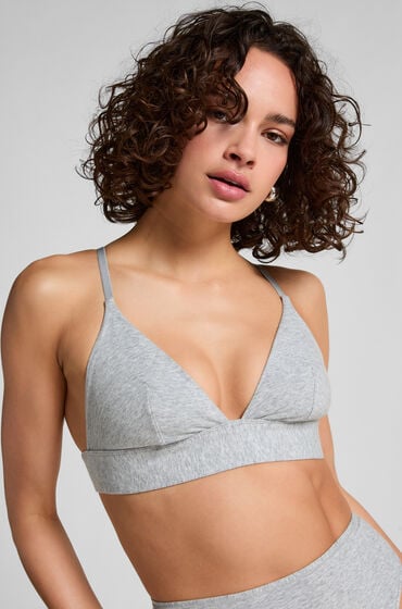 Hunkemöller Baumwoll-Bralette Grau von Hunkemöller