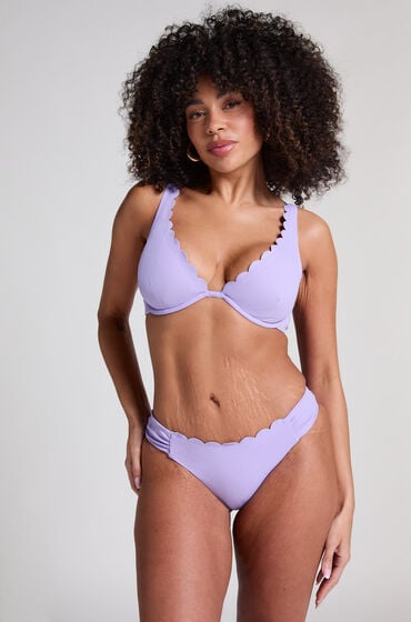 Hunkemöller Bikini Slip Rio Scallop Lila von Hunkemöller