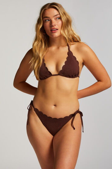 Hunkemöller Bikinihose Scallop Lurex Braun von Hunkemöller