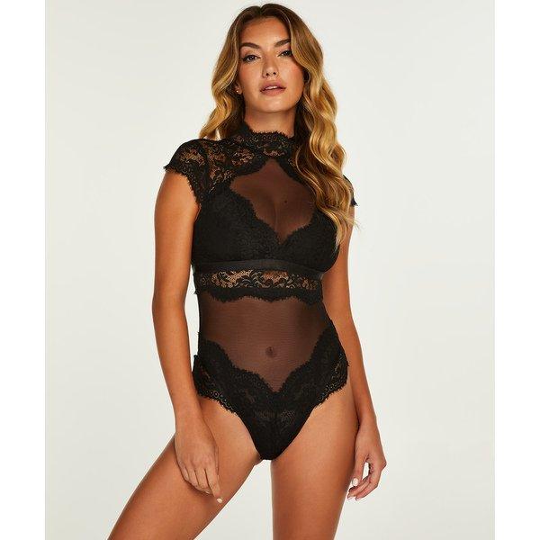 Body, Kurzarm Damen Black S von Hunkemöller