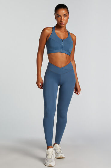 Hunkemöller HKMX Gekreuzte High Waist-Leggings Blau Hunkemöller HKMX Gekreuzte High Waist-Leggings Blau von Hunkemöller