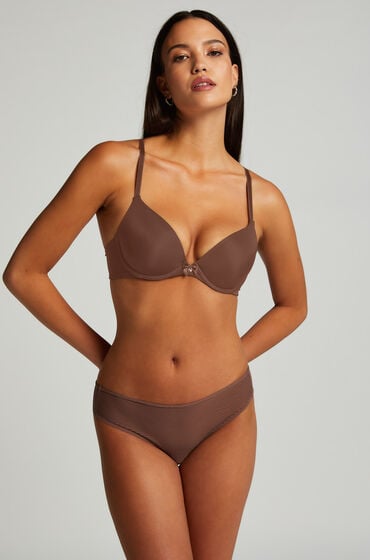 Hunkemöller Invisible Brazilian Stripe Mesh Braun von Hunkemöller