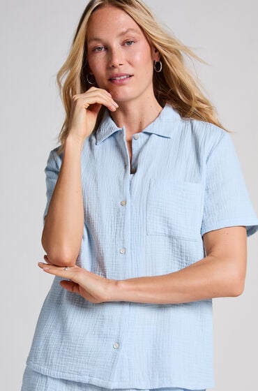 Hunkemöller Musselin-Jacke Blau von Hunkemöller