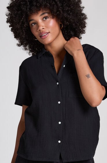 Hunkemöller Musselin-Jacke Schwarz von Hunkemöller