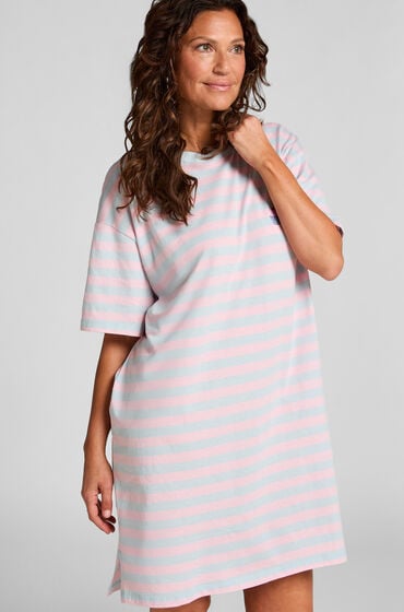 Hunkemöller Nachthemd mit Rundhalsausschnitt Blau von Hunkemöller