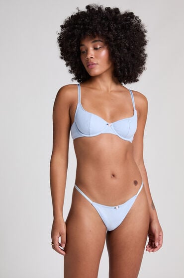 Hunkemöller Pointelle String Blau von Hunkemöller