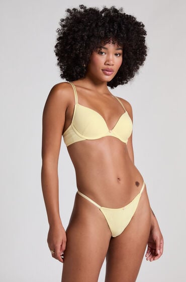 Hunkemöller Pointelle String Gelb von Hunkemöller