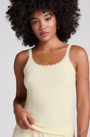 Hunkemöller Pointelle-Unterhemd Gelb von Hunkemöller