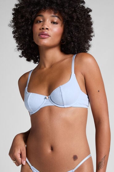 Hunkemöller Pointelle Unwattierter Bügel-BH Blau von Hunkemöller
