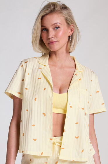 Hunkemöller Jacke Baumwolle Gelb von Hunkemöller