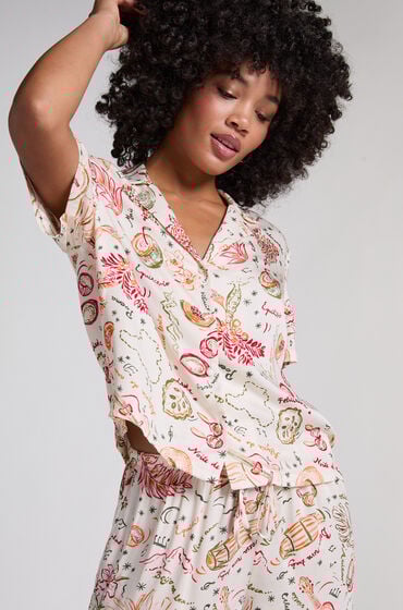 Hunkemöller Satinjacke Weiß von Hunkemöller